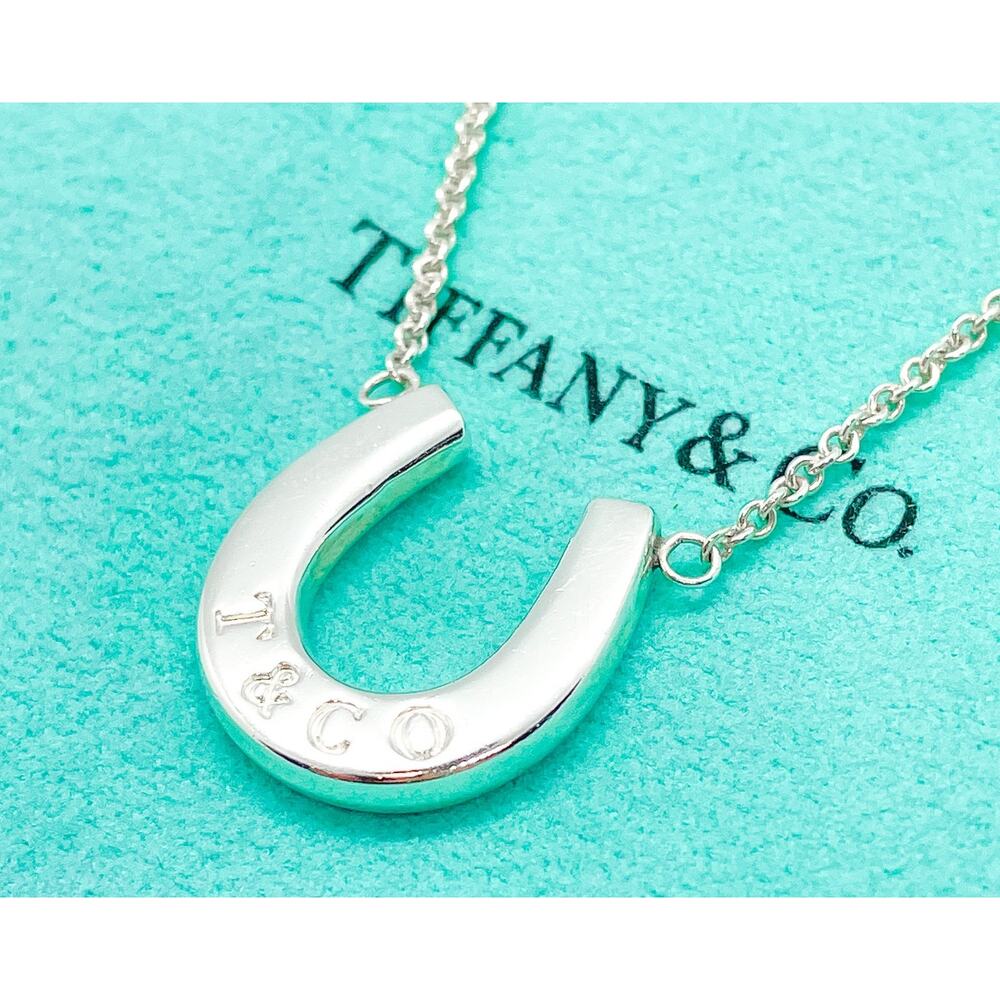 Tiffany & Co. Lucky Horseshoe Pendant Necklace Sterling Silver 15.5” - Picture 11 of 12